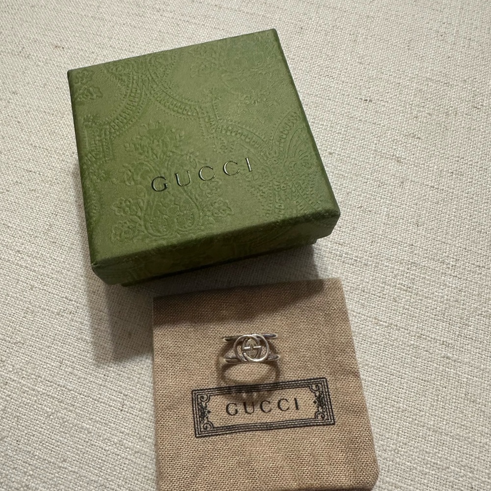 Gucci Silver Logo Ring